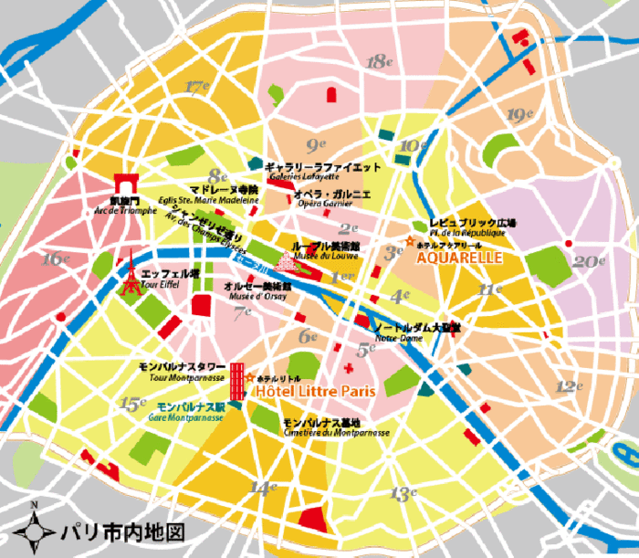 パリ市内地図 – パリ 地図 わかりやすい – KGMPYV