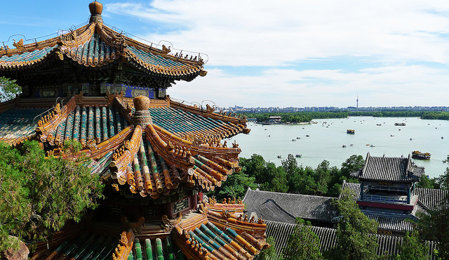 中国 頤和園河図　絹本巻物　複製 中国 頤和園河図 絹本巻物 複製 - メルカリ