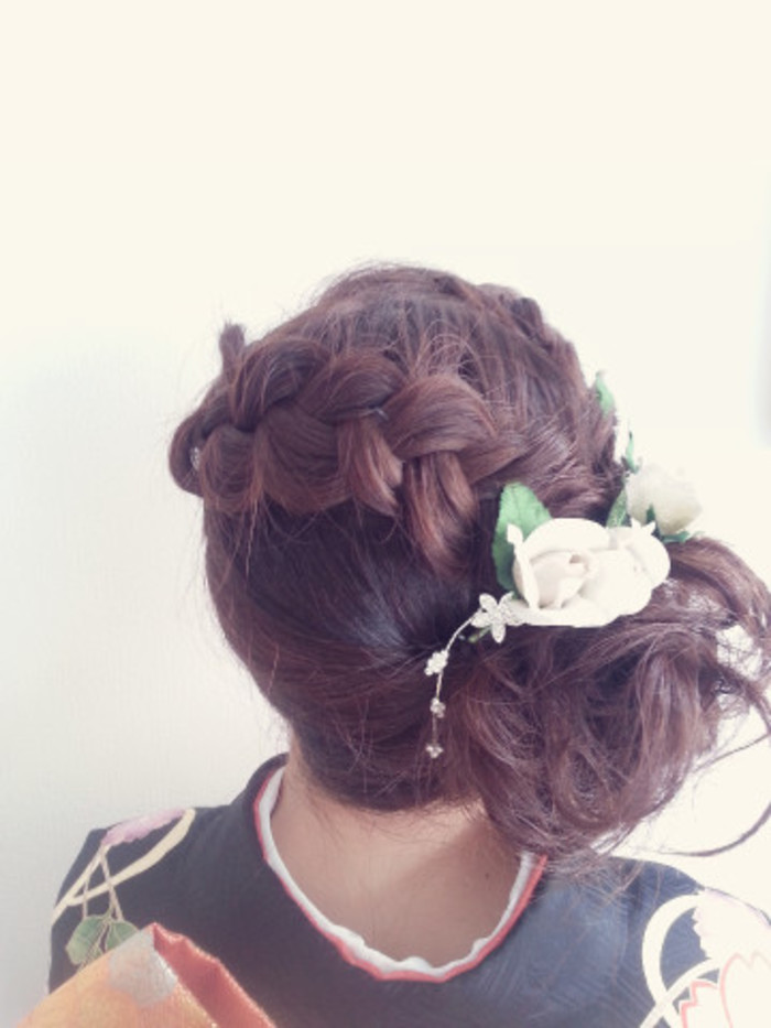 和装 髪型 アシンメトリー